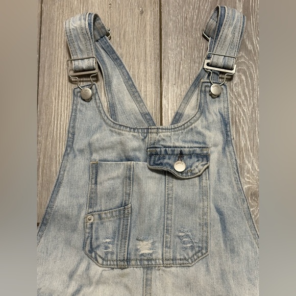 Rue21 Distressed Shortalls - Picture 3 of 7